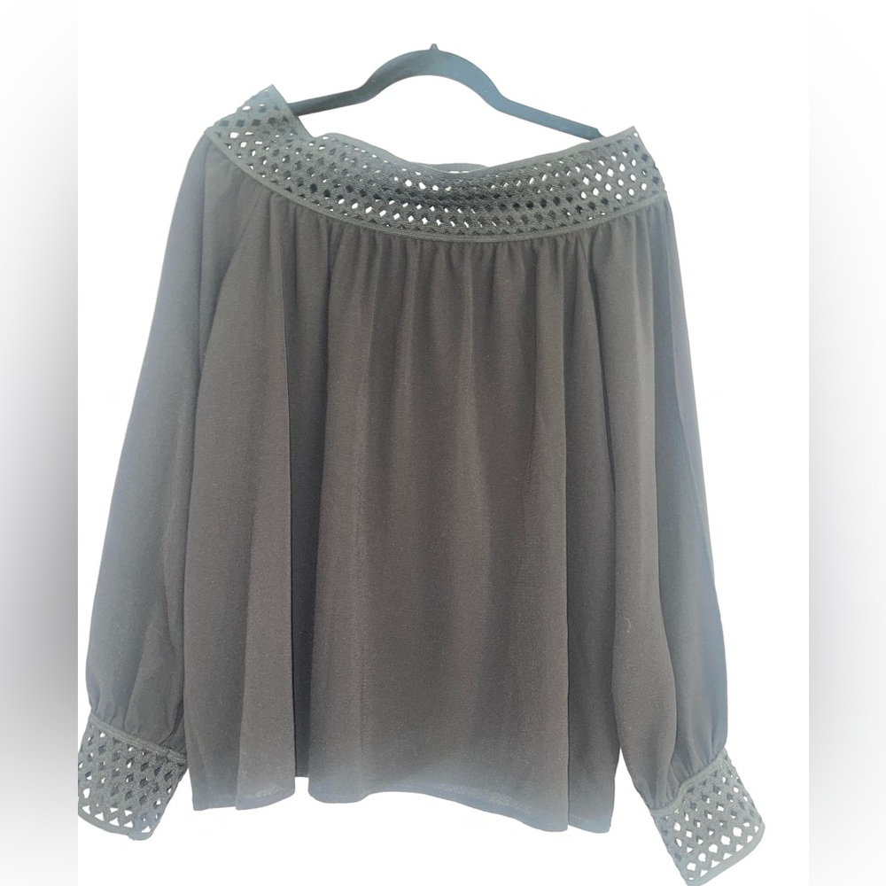 Ariella Black Off-Shoulder Blouse